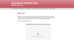 Desktop Screenshot of justmovieposters.com